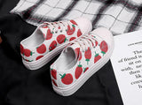 Strawberry Pattern Low Canvas Shoes
