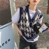 Vintage Sleeveless V-Neck Vest Sweater