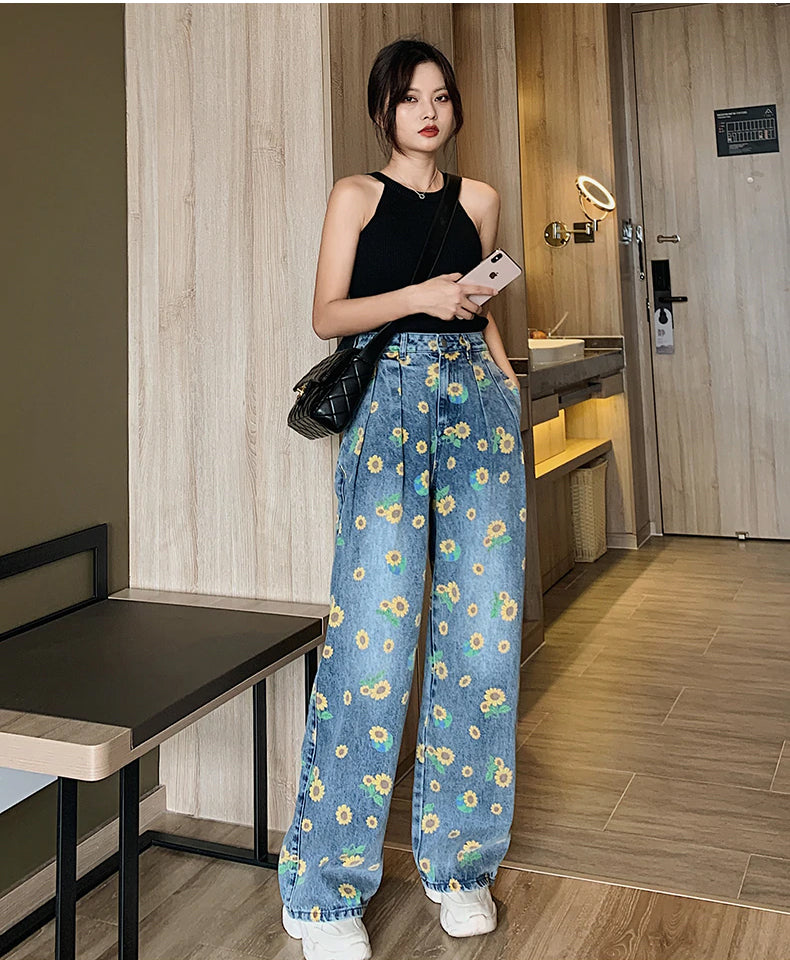 パンツ FAKE AS FLOWERS Gamo aged denim pants Faux Ripped Denim (S23-RTW-023-RIPPED)