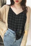 Plaid Style Sexy Camis Tank Top