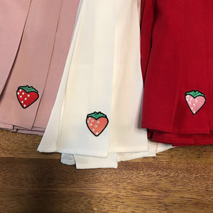 Strawberry Embroidery Skirt