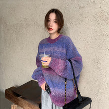 Loose Thick Gradient Knitted Sweater