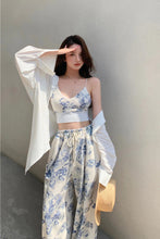 Casual Floral 2 Piece Set Tops And Pants Suits
