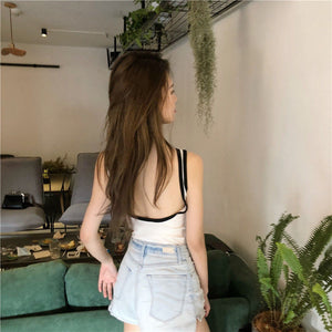 Sexy Skinny Backless Slim Crop Tops