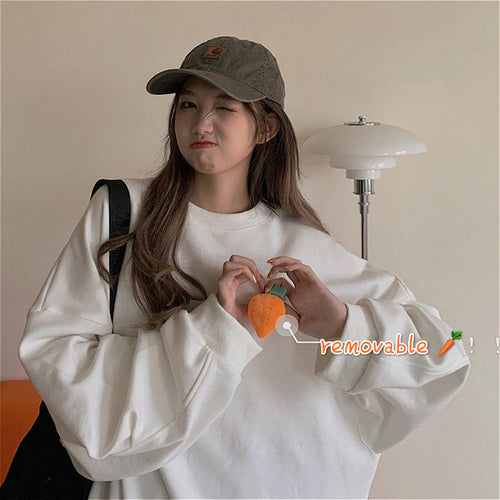 Adjustable Pocket Carrot 3D Long Sleeve Shirt