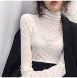 Sexy Lace Collar Moon Printed Long Sleeve Shirt
