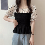 Puff Sleeve Two Style Blouse Shirt