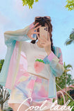 Pastel Colors Sun Proof Chiffon Blouse Shirt