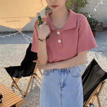 Retro Cute Collar Short Sleeve Shirt