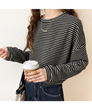 O-Neck Classic Striped Long Sleeve Shirt
