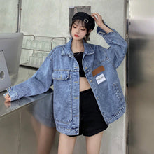 Loose Retro Denim Blue Jackets