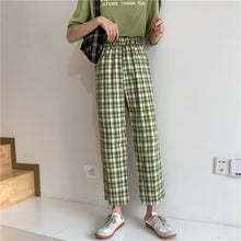 High Waist Colorful Plaid Pants