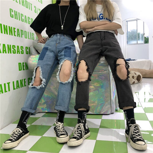 Hip Hop Ripped Sexy Long Jeans Pants