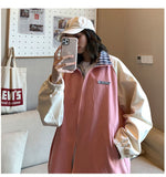 Loose Panelled Plaid Coat Jackets