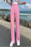 High Waist Split Cut Leg Flare Jeans