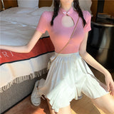 Retro Chinese Style Sexy Cropped Shirt