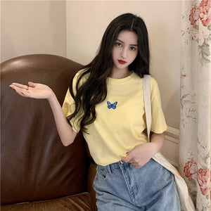 8 Colors Butterfly Embroidered Shirt