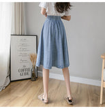 Vintage Elastic High Waist Ladies Denim Skirt