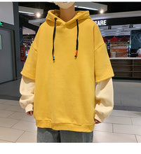Fake Two Piece Hip Hop Hooded Sweatshirt