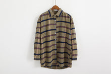 Plaid Color Patchwork Long Sleeve Shirt