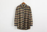 Plaid Color Patchwork Long Sleeve Shirt