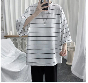 Loose Hip Hop Striped Oversize Shirt
