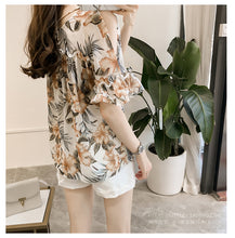 Sexy Floral Pattern Off Shoulder Blouse Shirt