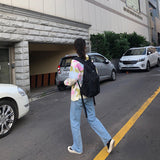 Camouflage Color Loose Knitted Sweater