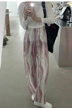 High Waist Solid Color Pleated Loose Pants