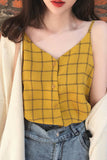 Plaid Style Sexy Camis Tank Top