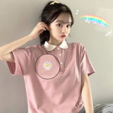 Cute Little Daisy Polo Collar Shirt