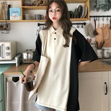 Loose Splicing Colors Casual Shirt