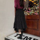 High Waist Ruffles Boho Long Skirt