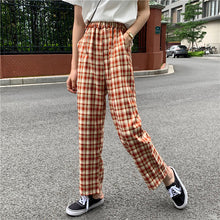 High Waist Colorful Plaid Pants