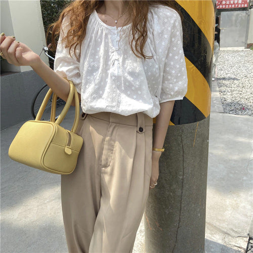 Loose Elegance Sweet Retro Blouse Shirt