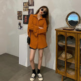 Double Pockets Colorful Loose Blouse Shirt
