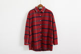 Plaid Color Patchwork Long Sleeve Shirt
