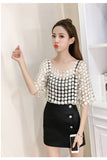 Sexy Hollow Lace Elegant Blouse Shirt