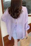 Vintage See Through Transparent Loose Shirt