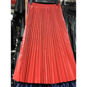 High Waist Elastic Pleated Skirt