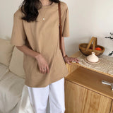 Natural Colors Basic Loose Shirt