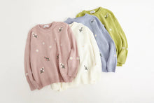 Little Flower Embroidery Knitted Sweater