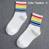 Rainbow Stripes Short Socks