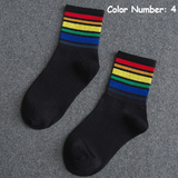 Rainbow Stripes Short Socks