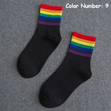 Rainbow Stripes Short Socks