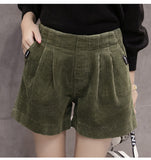 Corderoy Short Green