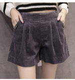 Corderoy Short Grey
